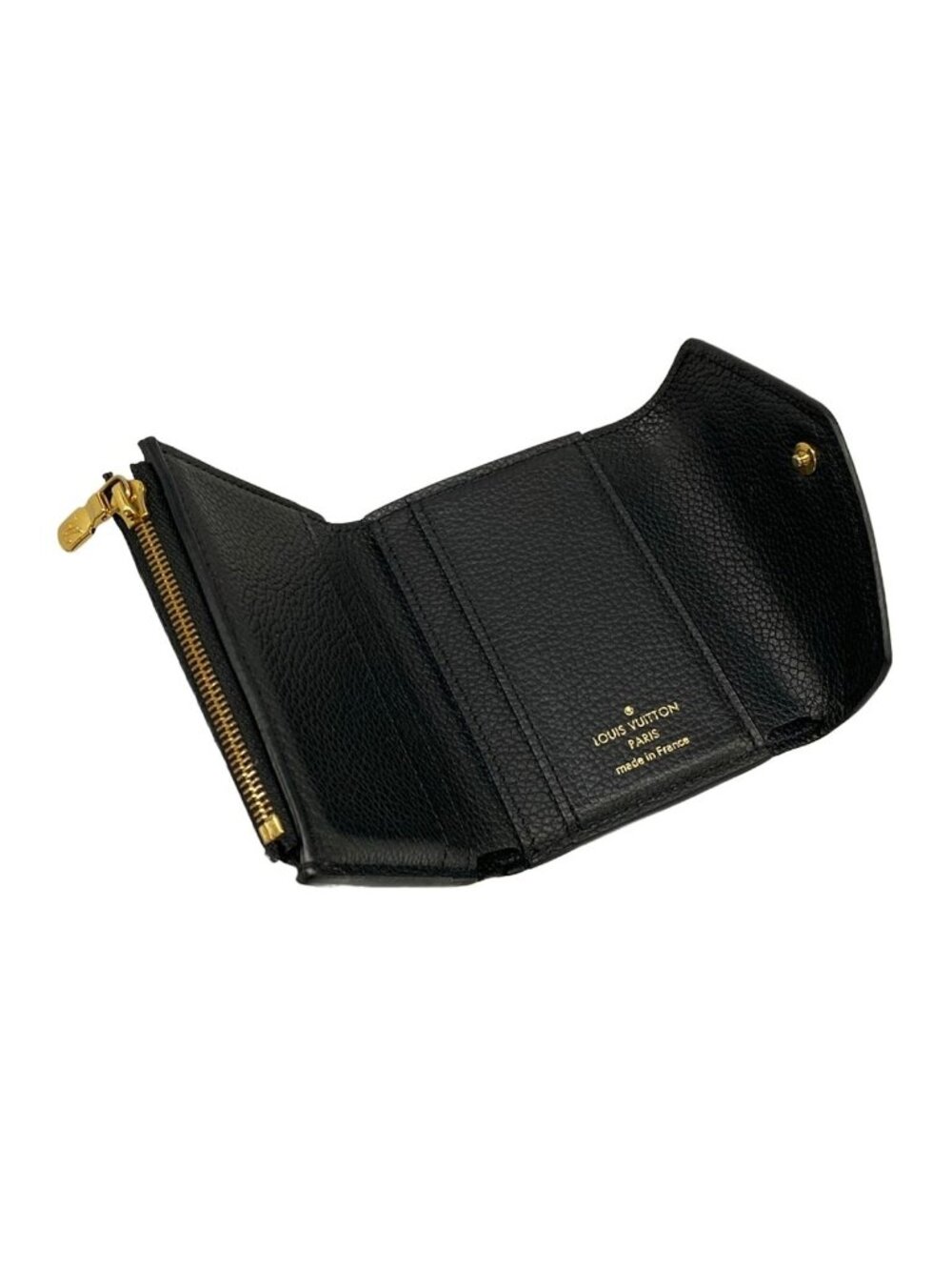 Louis Vuitton Trifold Wallet Monogram Empreinte Portefeuille Zoe Noir Leather - Picture 3 of 11